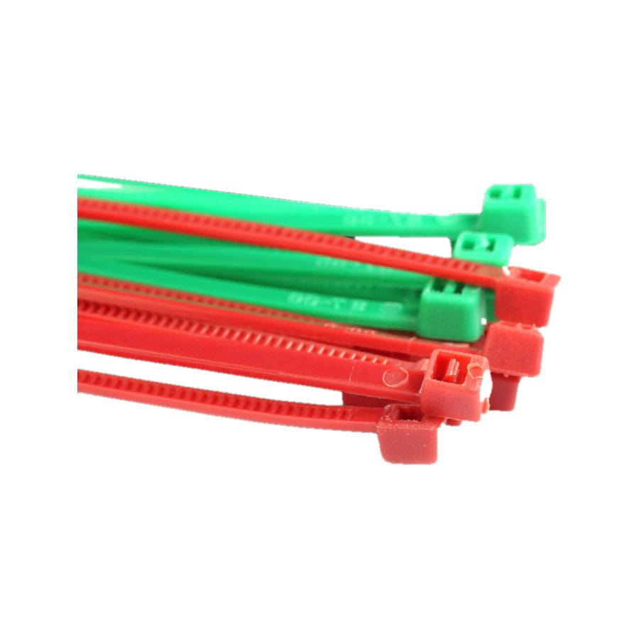 Base Electrics nylon cable ties, green, 2.5 x 100mm