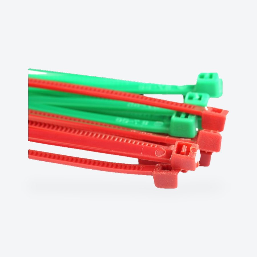 Base Electrics nylon cable ties, green, 2.5 x 100mm