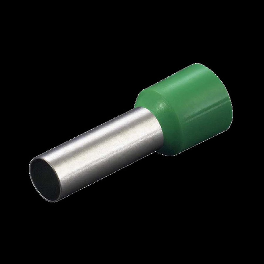 Insulated cord end ferrule, 6mm², green