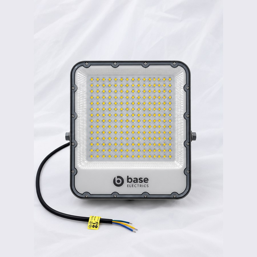 100W LED floodlight, 6500K, grey body, 1m lead
