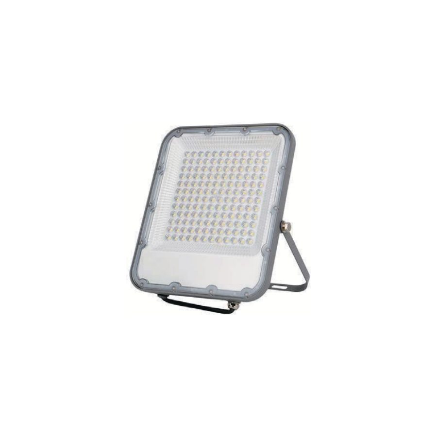 200W LED floodlight, 5500K, grey body, 1m lead