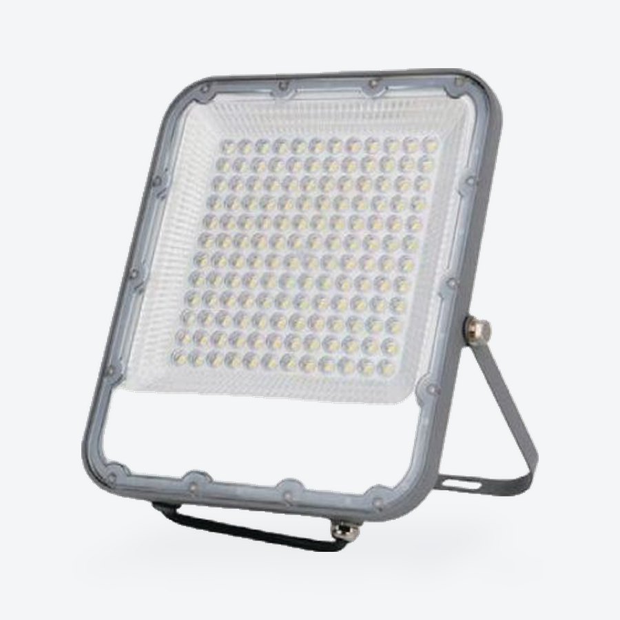 400W LED floodlight, 5500K, grey body, 1m lead