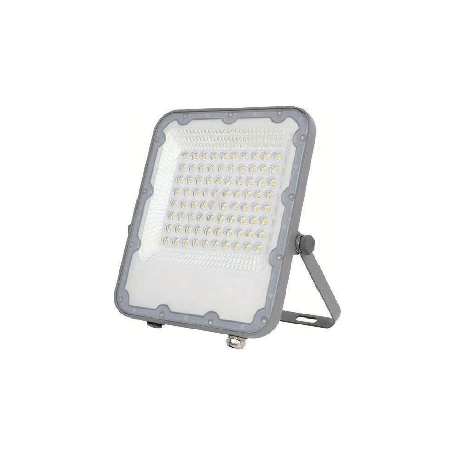 50W LED floodlight, 5500K, grey body, 1m lead