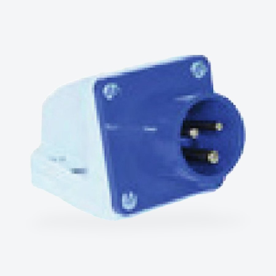 230V 16A 3-pin appliance inlet, IP44