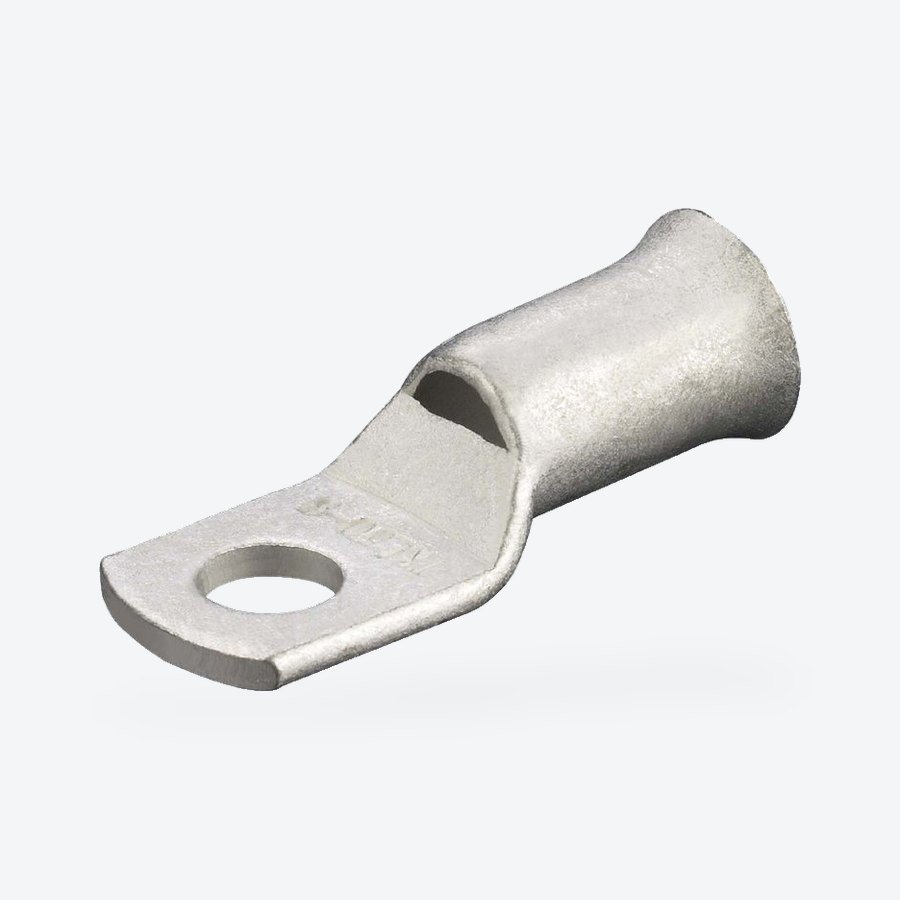 Copper tube cable lug, 6mm², M6 stud