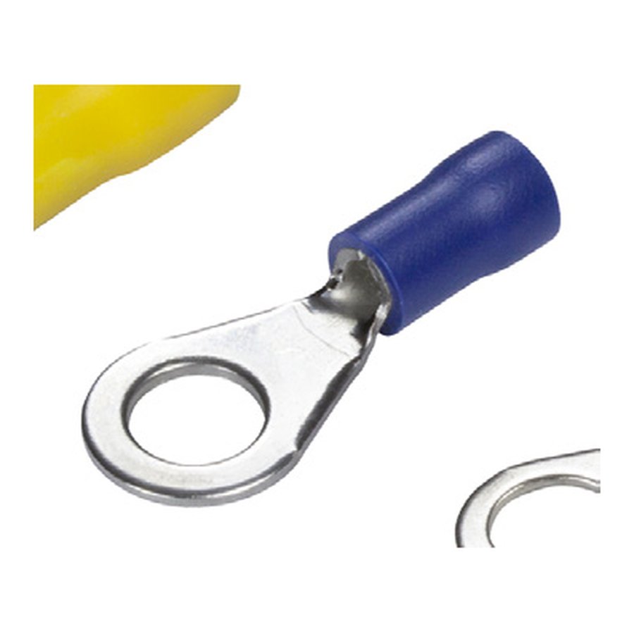 Pre-insulated ring terminal, blue, 1.5-2.5mm², M5 stud