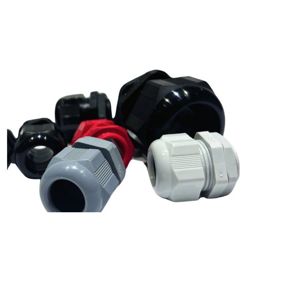 Nylon stuffing gland, 12mm, black, IP68